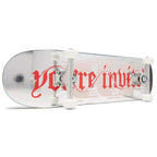 [Ccs] You'Re Invited Skateboard Complete Silver Foil 7.75'' - Maple Wood - Professional Grade - Fully Assembled With Skate Tool