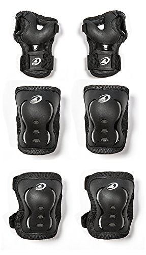 Rollerblade Bladegear Xt Junior 3 Pack Protective Gear, Knee Pads, Elbow Pads And Wrist Guards, Multi Sport Protection,Youth, Bl