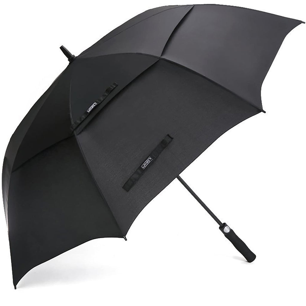 G4Free 68 Inch Automatic Open Golf Umbrella Extra Large Oversize Double Canopy Vented Windproof Waterproof Stick Umbrellas(Black