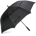 G4Free 68 Inch Automatic Open Golf Umbrella Extra Large Oversize Double Canopy Vented Windproof Waterproof Stick Umbrellas(Black