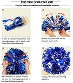 Puzine 2Pack 12'' Cheerleading Pom Poms With New Handle For Team Spirit Sports Dance Cheering Kids Adults(Red)