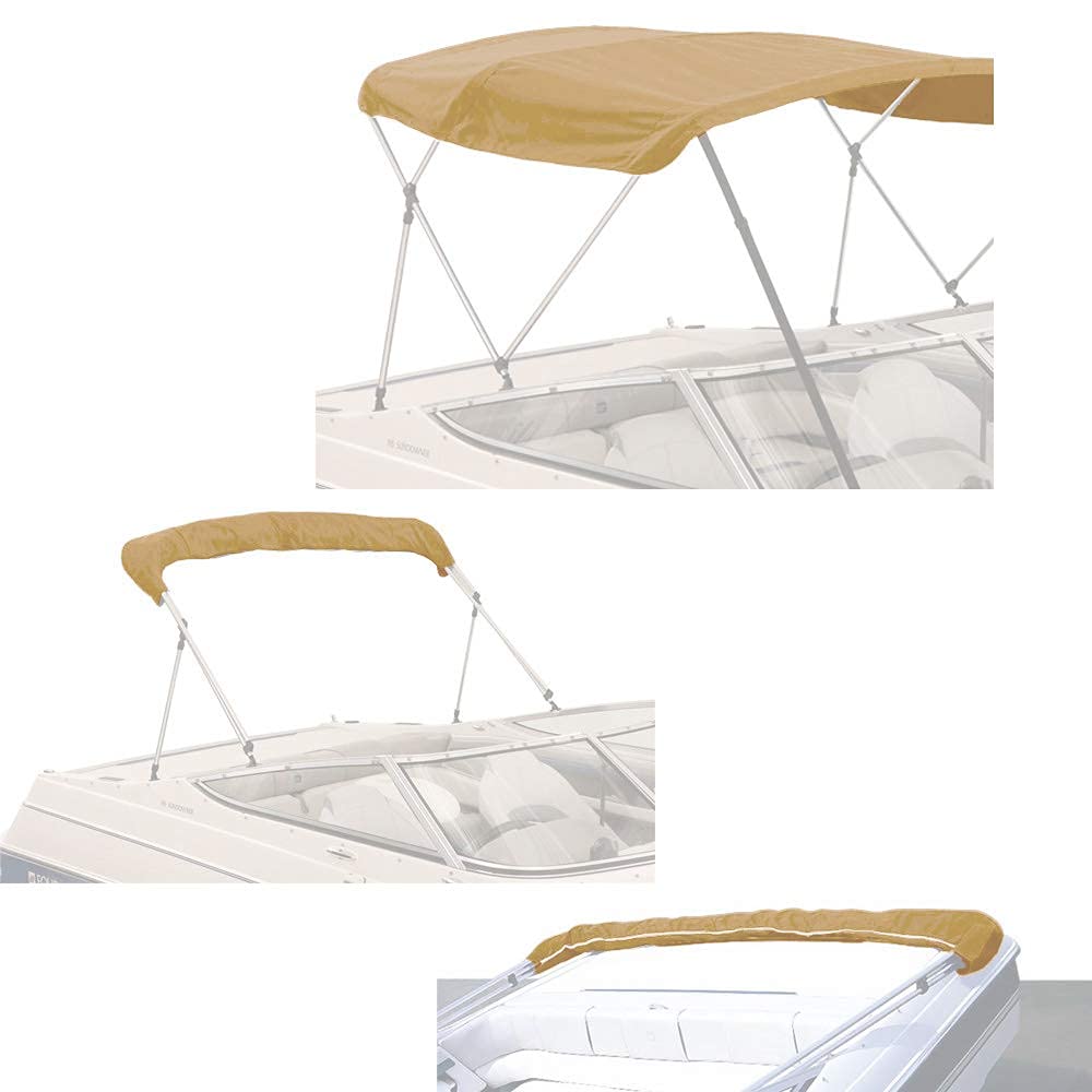 Savvycraft 4 Bow Bimini Replacement Top Canvas Cover 4 Bow 96'' L 54''-60'' W Beige Color