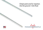 Pinnacle Mercantile Set 4 Trampoline Stakes Wind Ground Anchors Heavy Duty Anti-Rust 3/8 Round 12 Inches Long Made In Usa