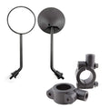 Motorcycle Side Mirror Round 10 mm Black Handlebar Mirror for Motorcycle Bicycle