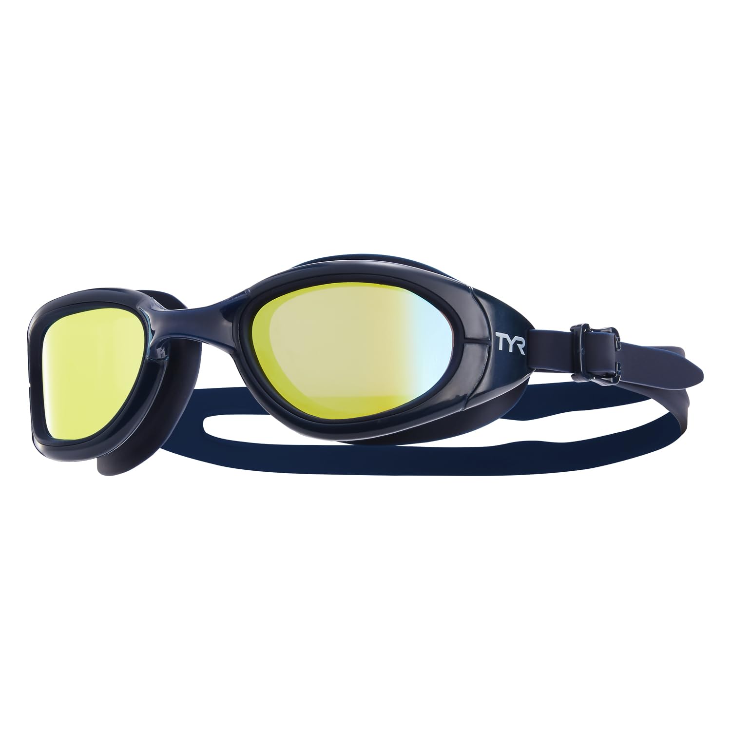 TYR Special Ops 2.0 Swim Goggles with Polarized, Anti-Fog Lenses, for Men and Women, Gold/Navy