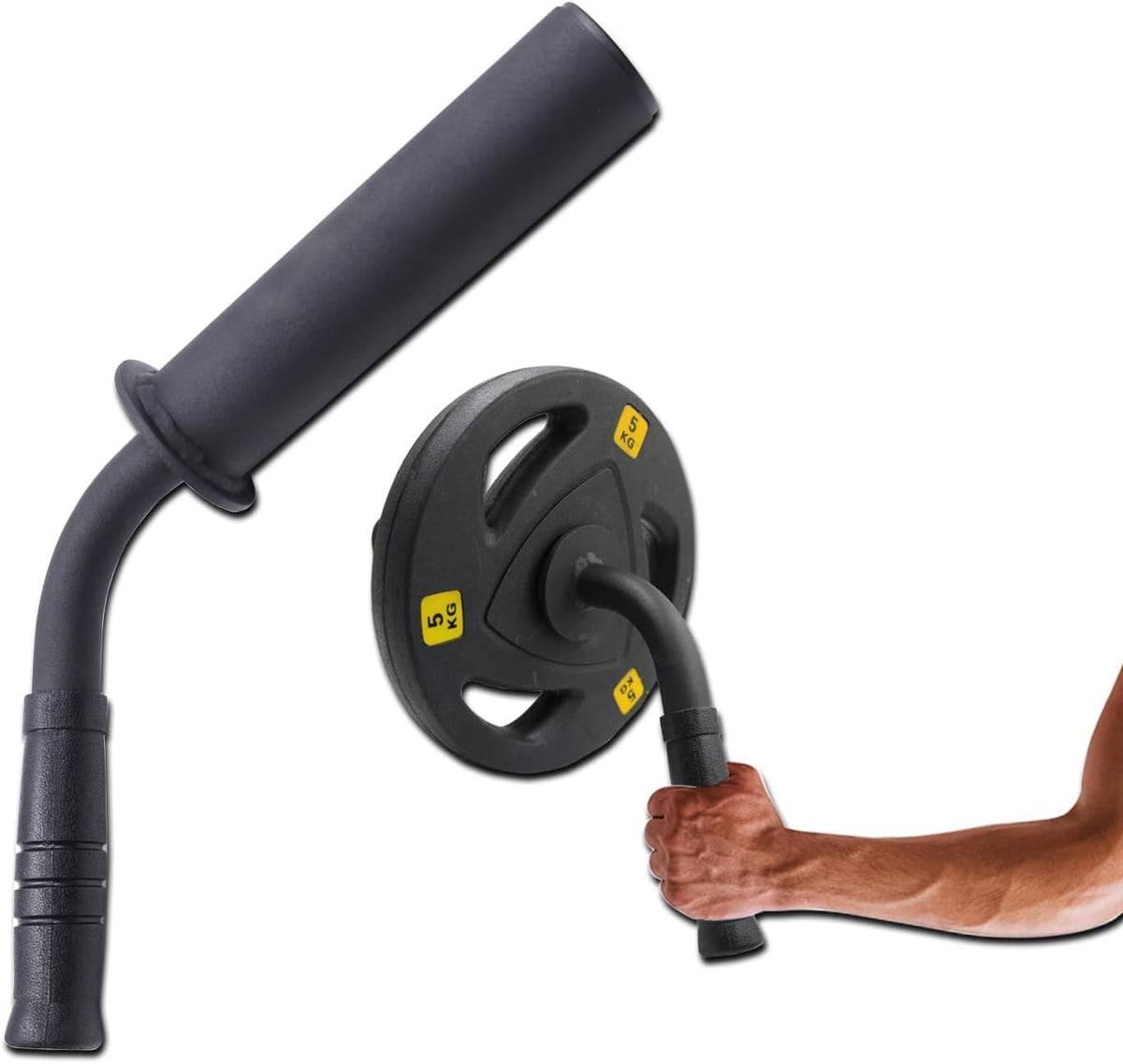 Tyb  Train Your Body Wrist Forearm Strengthener Fits 2 Inch Weight Plates, Arm Wrestling Hammer Bar Without Barbell Clamp, Heav