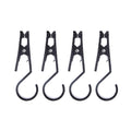 Omuky Light Hook Multifunctional Tent Canopy Clip Outdoor Camping Equipment Accessories Practical Clothespin 4Pcs (Black-4Pcs)