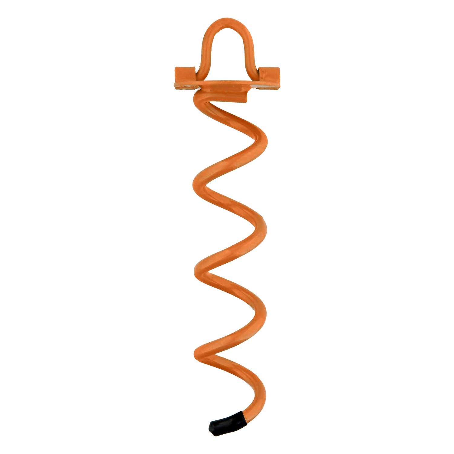 7Penn Spiral Ground Anchors - 10 Inch Orange Tent Stakes Heavy Duty Ground Screw Anchor Twist Stakes, 4 Pack