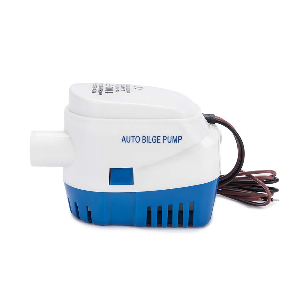 Dontmiss Automatic Submersible Small Boat Bilge Pump 12V 1100Gph Auto With Float Switch Bilge Pump For Boat(Outlet Diameter:1 1/
