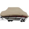 Seamander Heavy Duty Polyester Boat Cover, Marine Grade, Waterproof - Fits V-Hull, Tri-Hull, Fish & Ski, Runabout Bowrider Boats