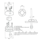 Scanstrut Ds30-S Medium Cable Seal For Connectors To 1.18'' And Cables 0.35''-0.55'' - Stainless Steel