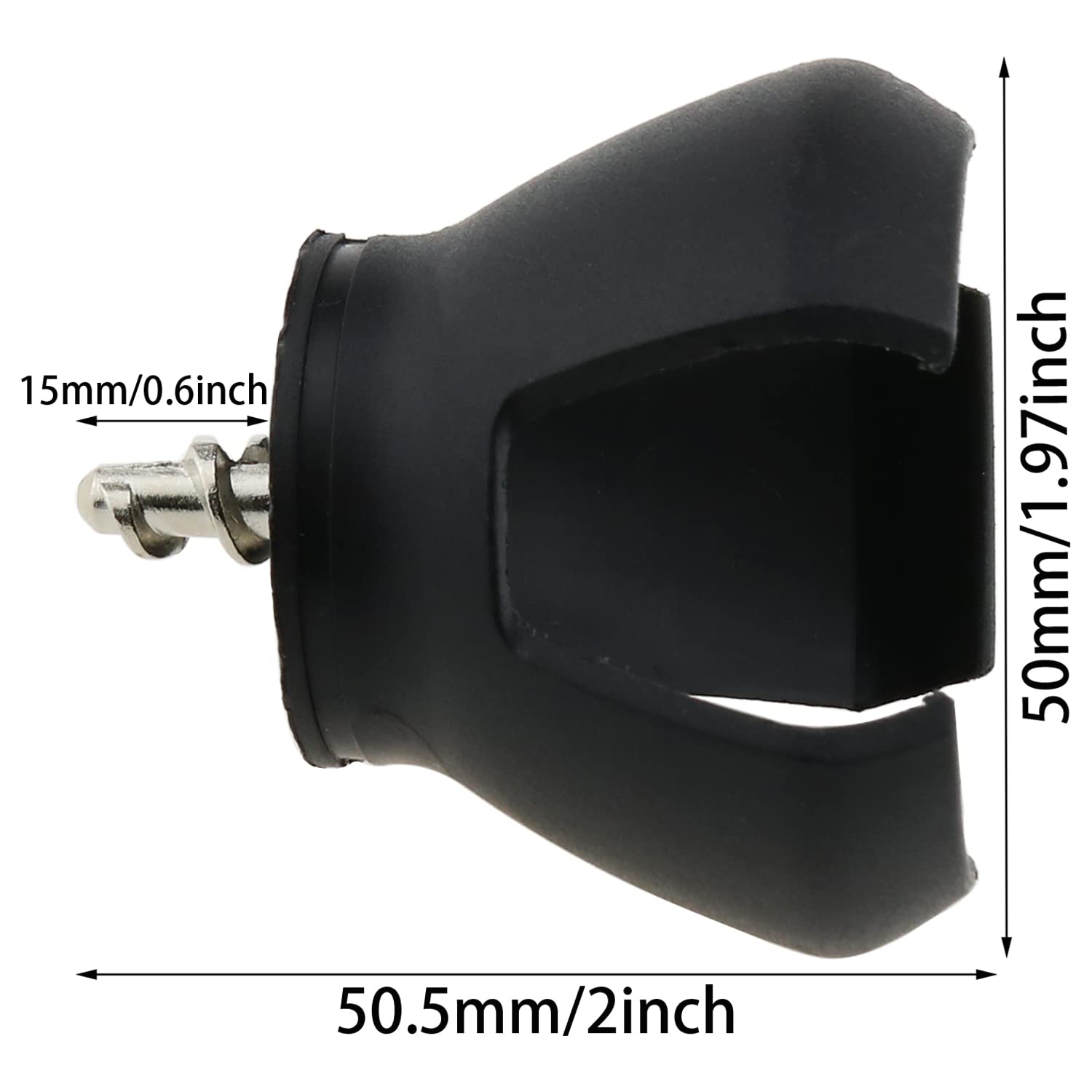 Heyous Black Golf Ball Retriever For Putter Golf Ball Retriever Grabber Pick Up, Back Saver Claw Put On Putter Grip,Suction Cup