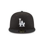 New Era 59Fifty Hat Mlb Basic Los Angeles Dodgers La Black/White Fitted Baseball Cap (7)