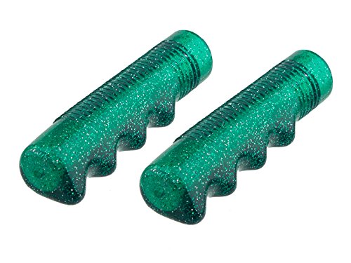 Lowrider Sparkle Flake Bicycle Grips, (Green)