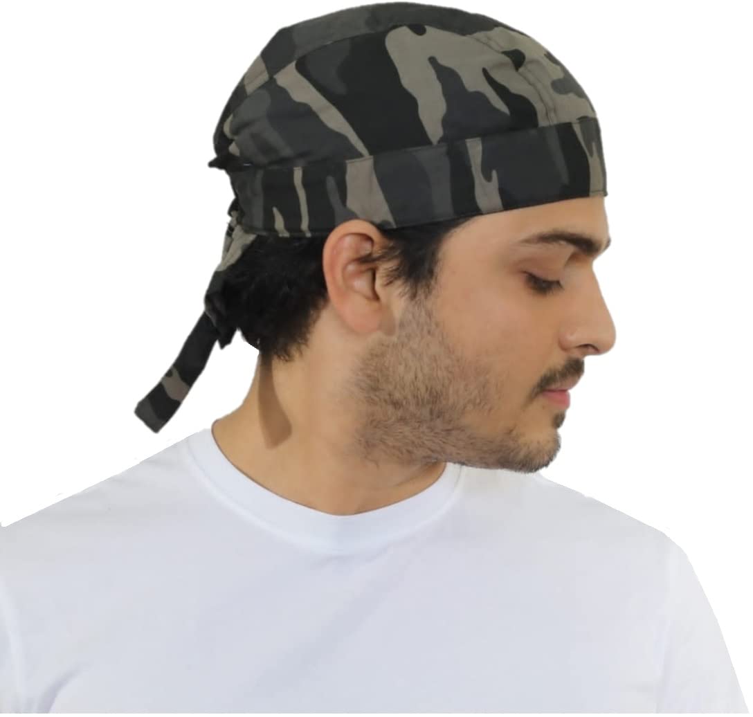 Poshing Army Commando Head Band Back Tie Caps Camouflage