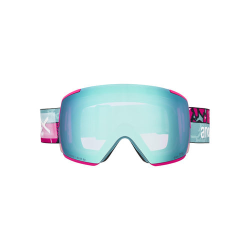 Anon M5 Goggles + Bonus Lens + MFI Face Mask, Frame: Pink Tides, Lens: Perceive Variable Blue