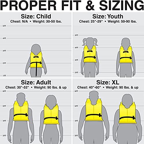 Seachoice 86060 Life Vest, Type Ii Personal Flotation Device  Yellow  Youth