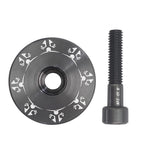Deying Bike Headset Cap With Aluminum Bolts 1-1/8 Stem Top Cap With Aluminum Alloy Bolt For Mtb, Road Bike (Grey)