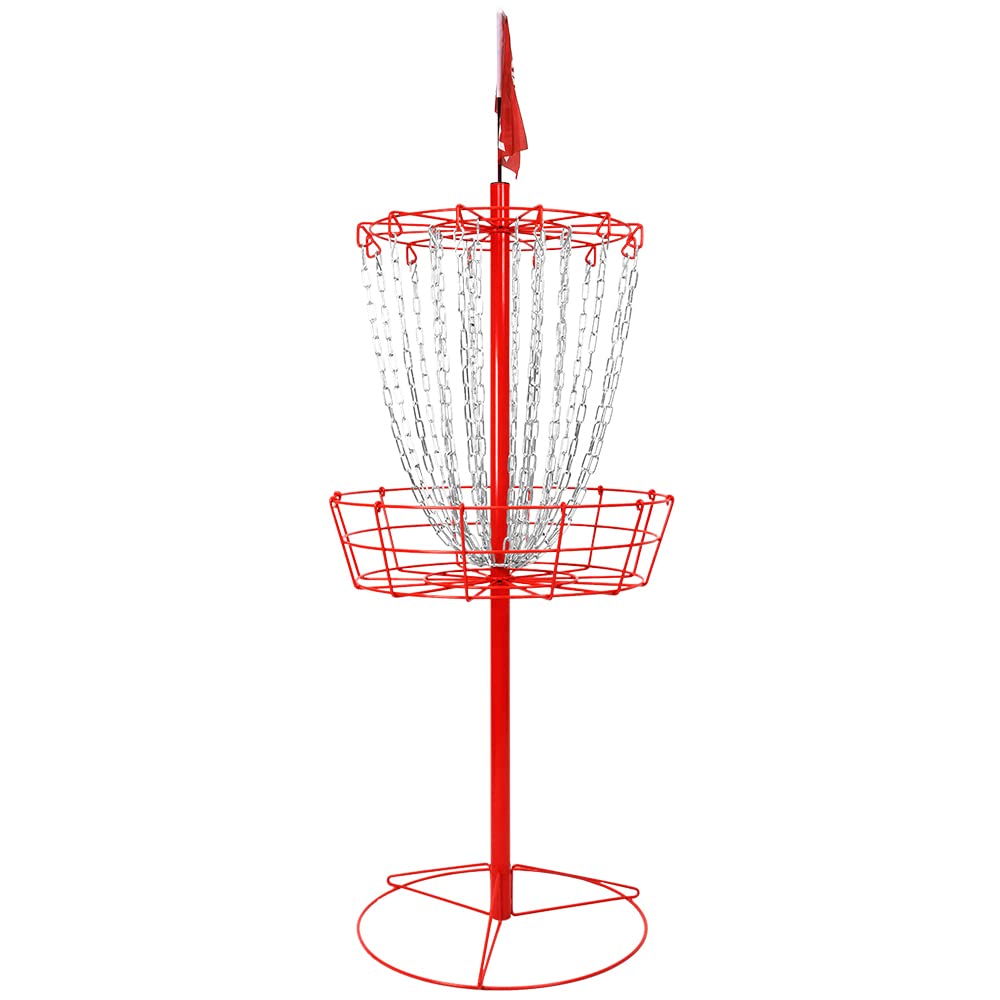 Remix Double Chain Practice Basket For Disc Golf - Red