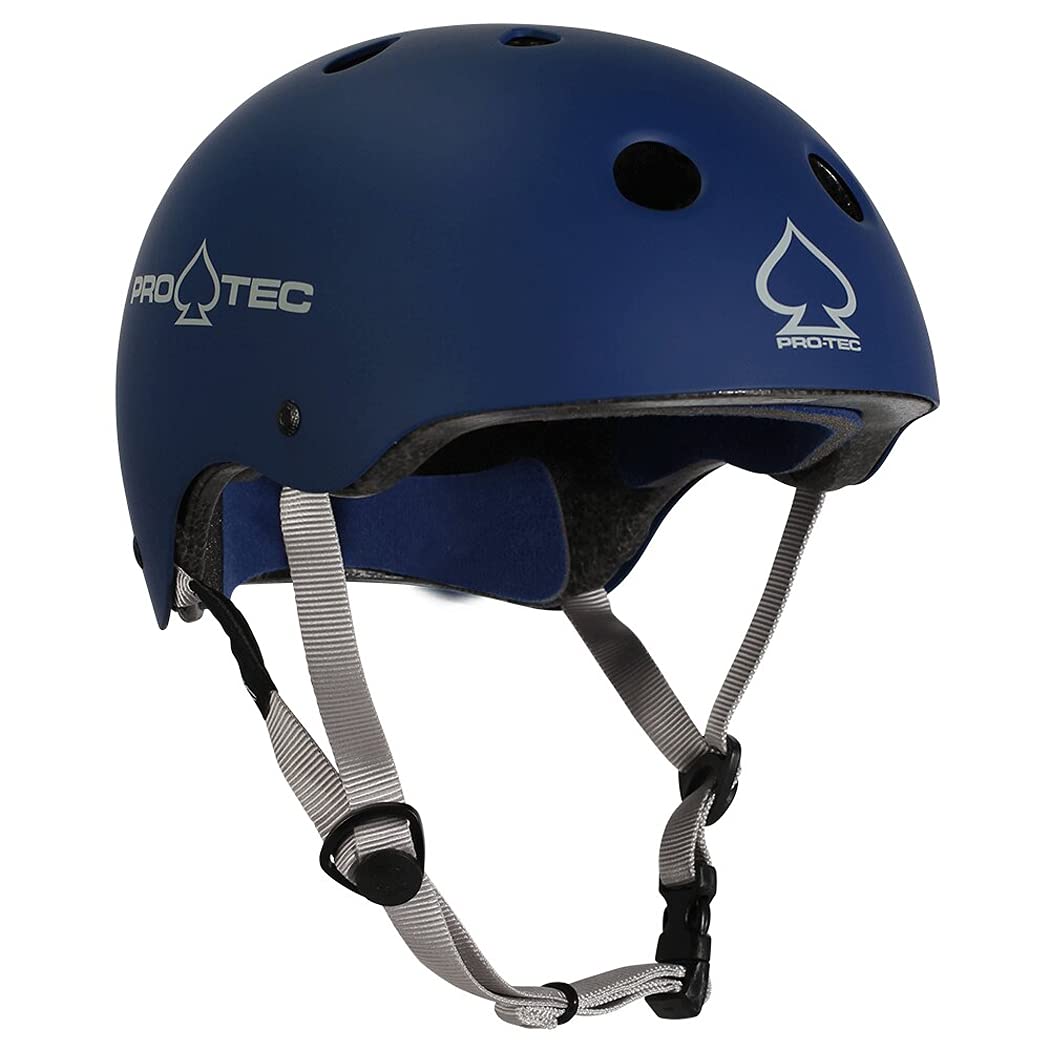 Pro-Tec mens Pro-tec Classic Skate Certified Helmet Adults Protective Gear, Matte Blue, Large US