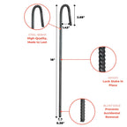 Deerbusters 18In Rebar Ground Stakes - Heavy Duty J Hook (40 Pack)