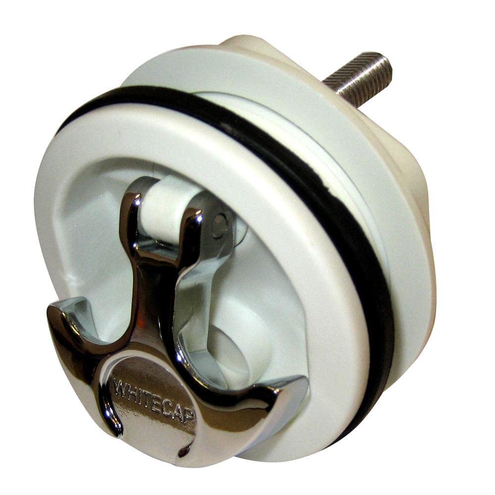 Whitecap T-Handle Latch Cp Zamac/White Nylon No Lock