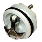 Whitecap T-Handle Latch Cp Zamac/White Nylon No Lock
