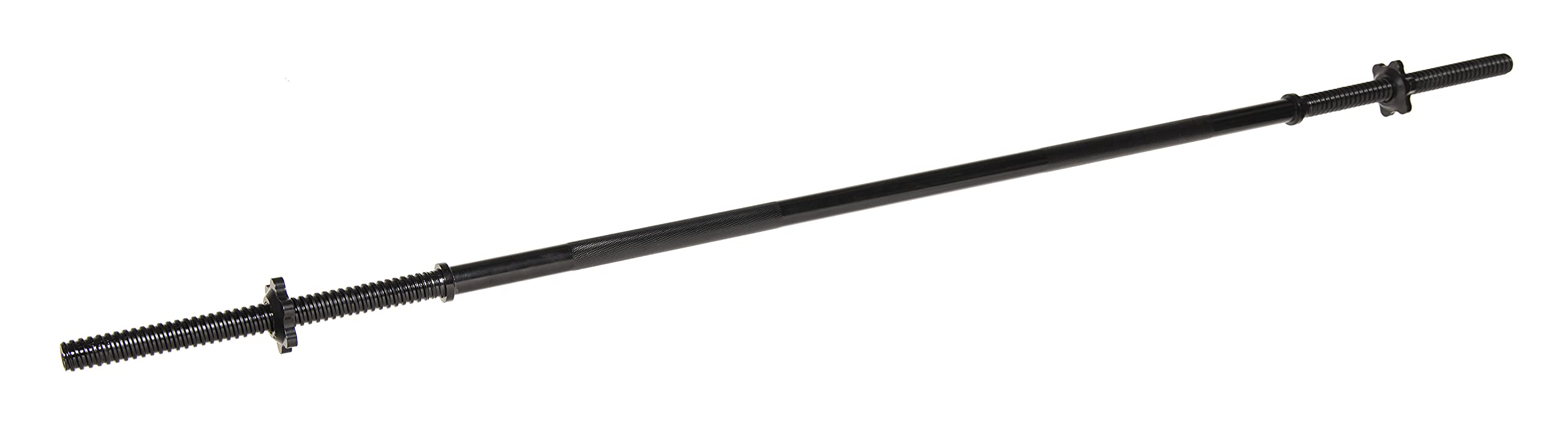 Signature Fitness 5Ft Stardard Barbell With Star Locks, Black