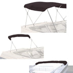 Savvycraft 4 Bow Bimini Replacement Top Canvas Cover4 Bow 96'' L 54''-60'' W Black Color