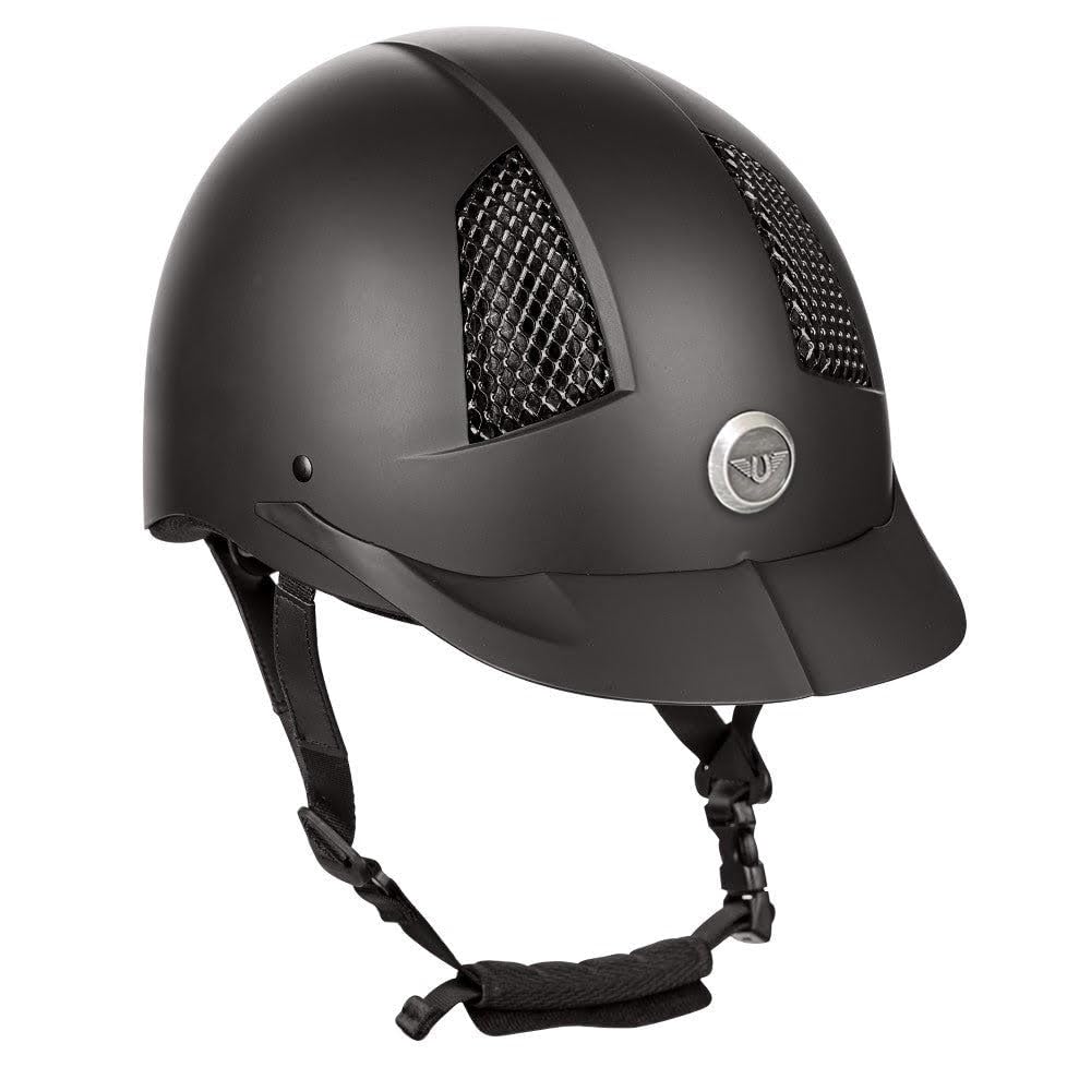 TuffRider Starter Horse Riding Helmet | Comfortable ABS SEI-Certified Protective Equestrian Head Gear - Black - XL