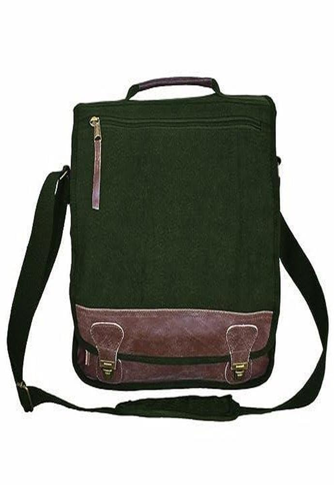 'Classic'' Euro-Style Messenger Bag - Olive Drab