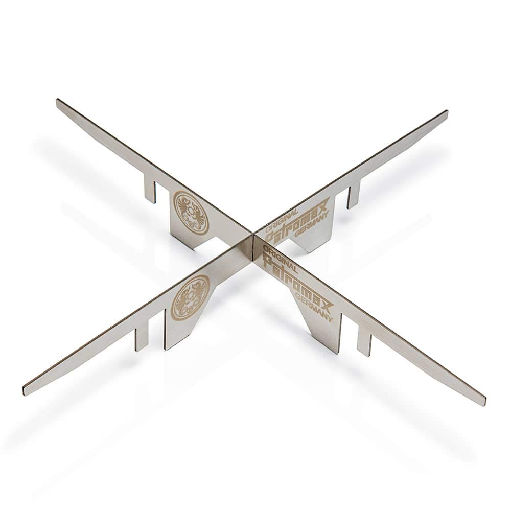 Petromax Stainless Steel Fire Stand, Easy Assembly With Carry Bag To Use With Chimney Starter For Outdoor Campfire Cooking, 13.6