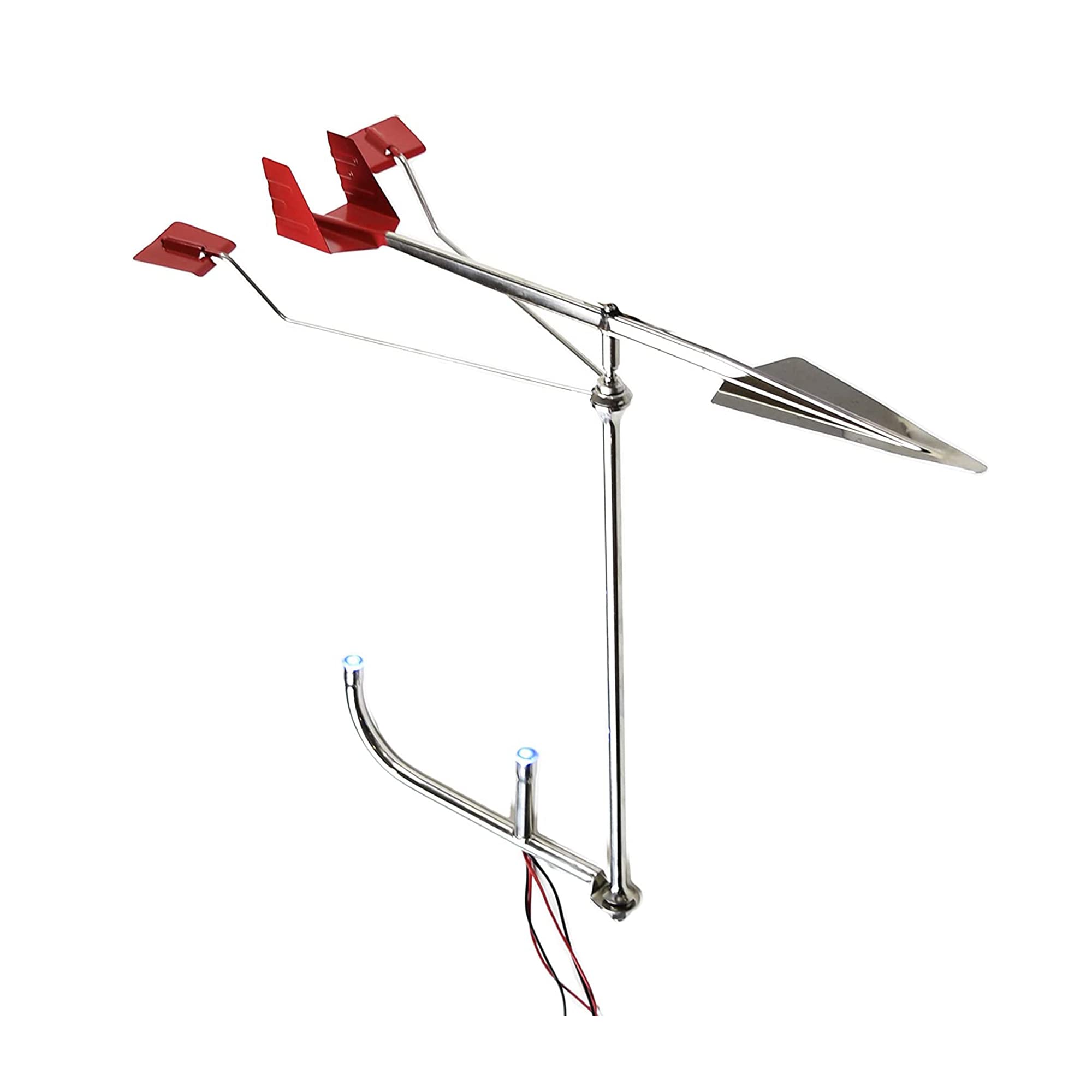 MARINE CITY Sailboat Wind Indicator - 316 Stainless Steel, Corrosion Resistant, Easy Visibility, for Marines, Boats, Yachts (wit