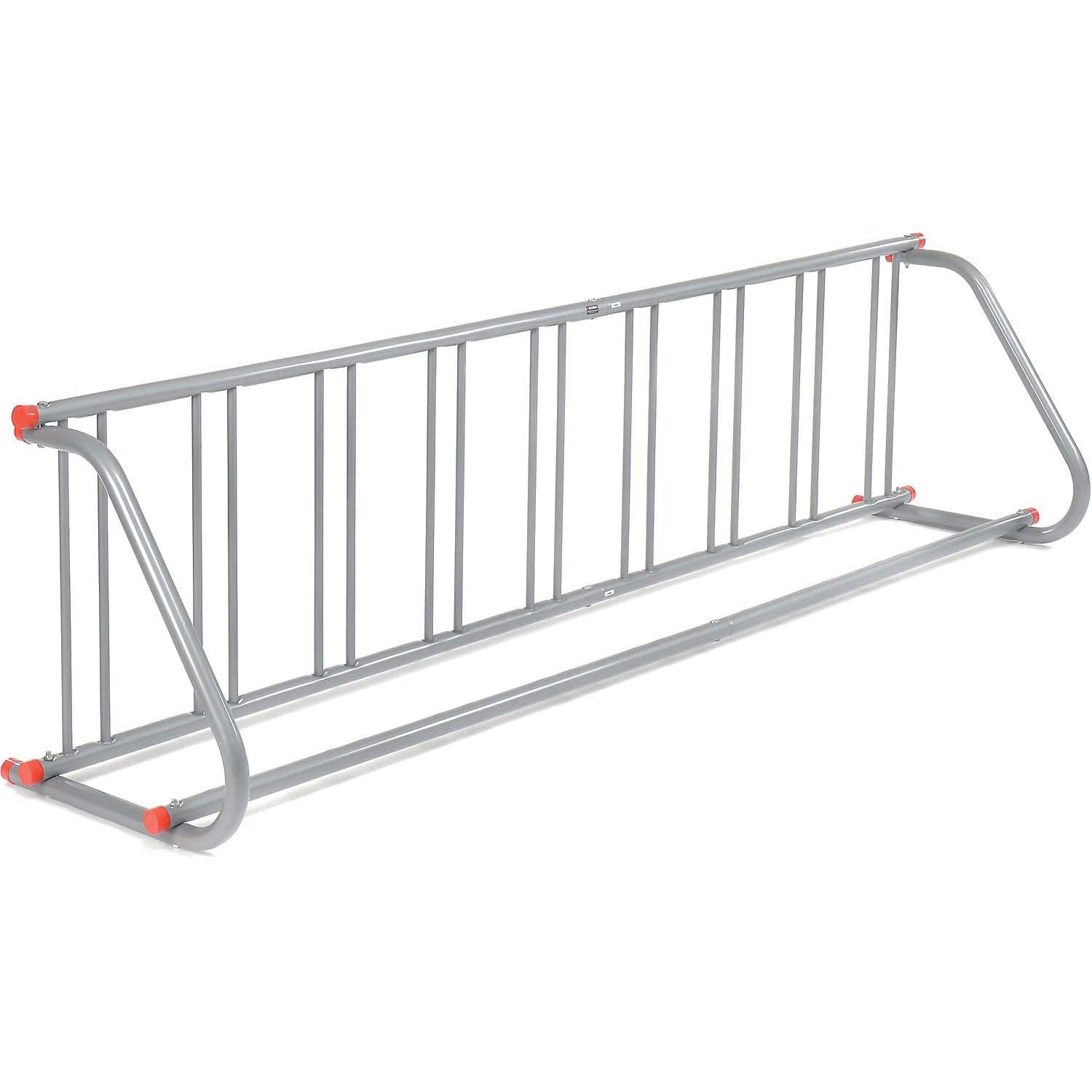 Global Industrial 111 L Single-Sided Grid Bike Rack, 9-Bike Capacity, Powder Coated Steel, Gray, Commercial Bike Rack for Stores