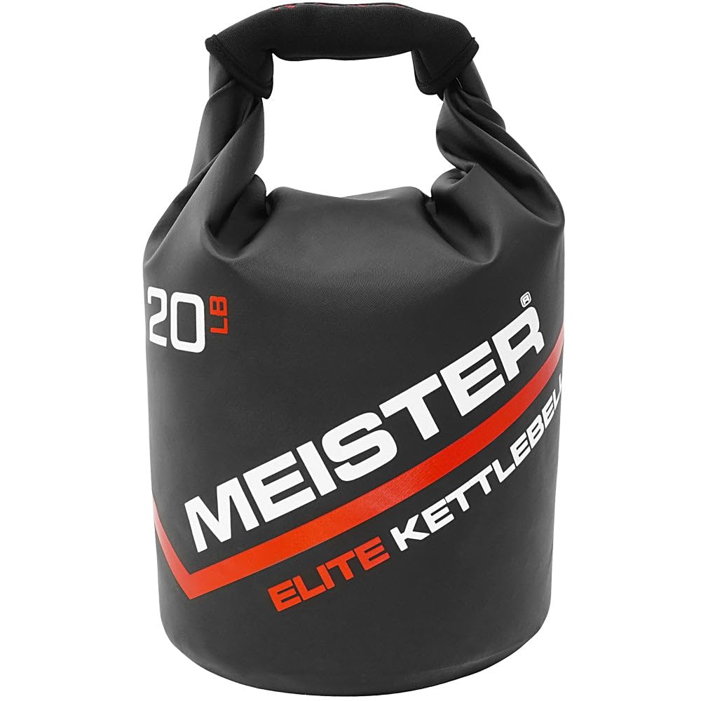Meister Elite Portable Sand Kettlebell - Soft Sandbag Weight - 20Lb / 9.0Kg