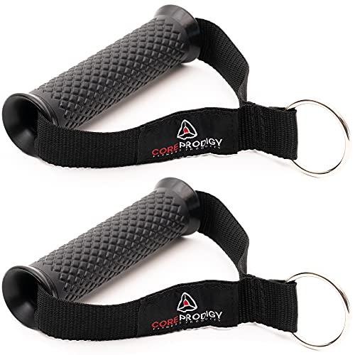 Core Prodigy Heavy Duty Exercise Handles - Grip Attachments For Cable Machine Pulleys, Gym Equipment, Resistance Bands, And Weig