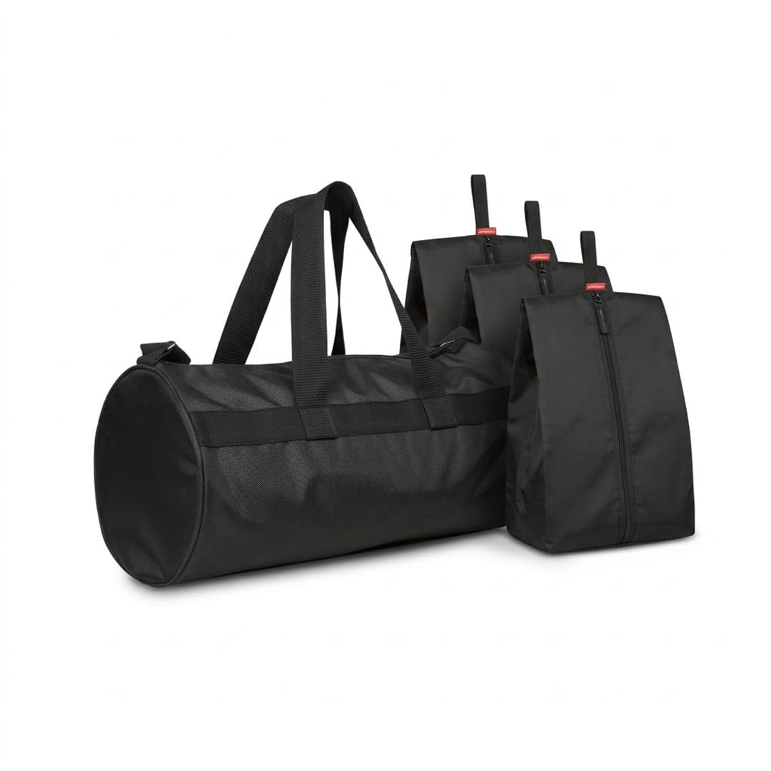Wet Free Gym Duffle Bag With 3 Waterproof Shoe Bags, Heavy Duty Polyester Travel Sports Bag, Large Capacity For Clothes, Towel &