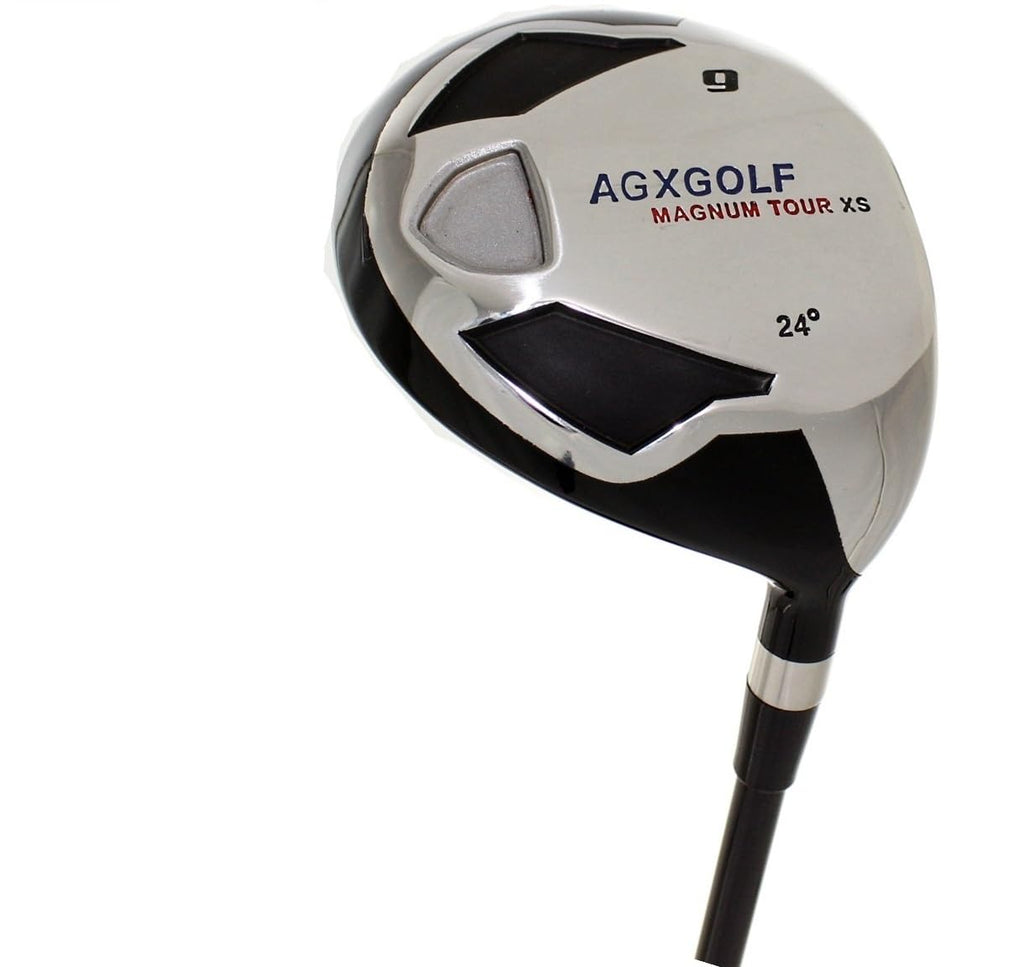 Agxgolf Mens Senior Flex, Regular Length Magnum Xs #9 (24 Degree) Fairway Utility Wood: Graphite Shaft + Head Cover: Us