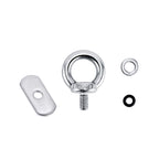 4 Pack 316 Ss Track Mount Tie Down Eyelet, Hold Bungee Cord Or Ropes Up To 0.6''
