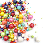 Weraru Edible Mixed Pearl Sugar Sprinkles Candy Mixing Size Baking Edible Cake Decorations Cupcake Toppers Cookie Decorating Cel