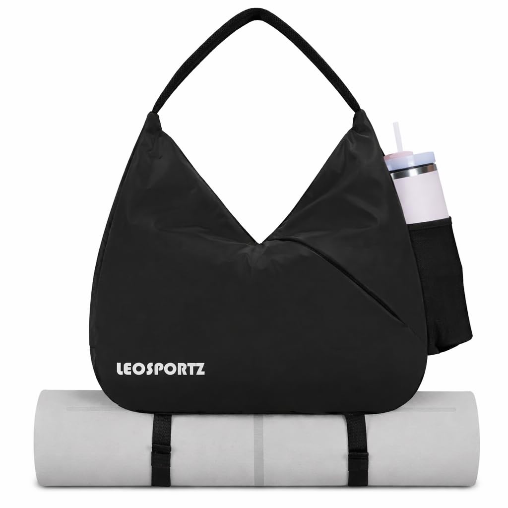 Leosportz Gym Bag For Women Shoe Compartment | Yoga Bag For Girls Attached Yoga Strap | 30L WaterResistant Sports Bag With Wet