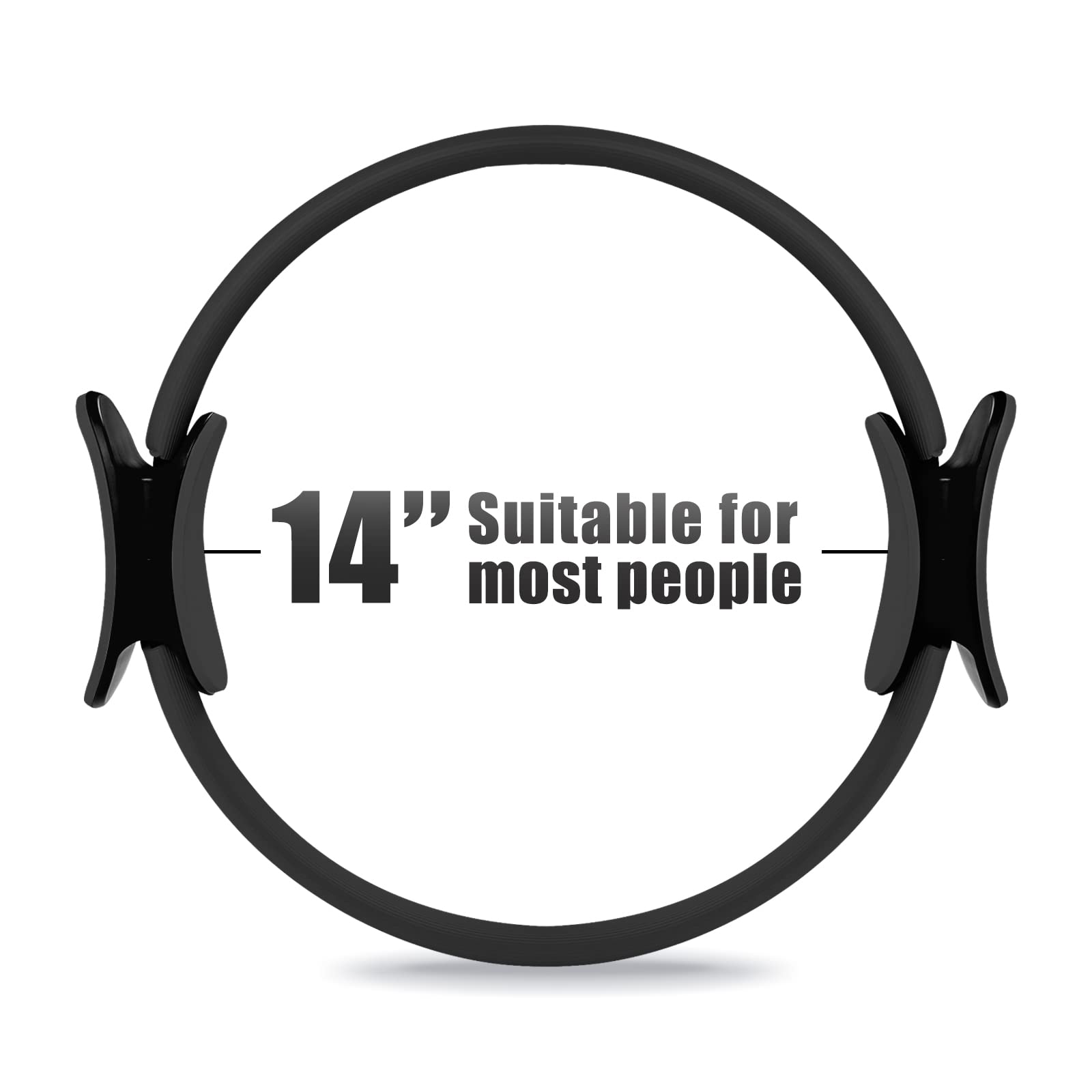 Ritfit Pilates Ring Circle - 14 Inch Magic Fitness Circle For Toning Inner & Outer Thighs, Bonus Workout Guide Included (Black)