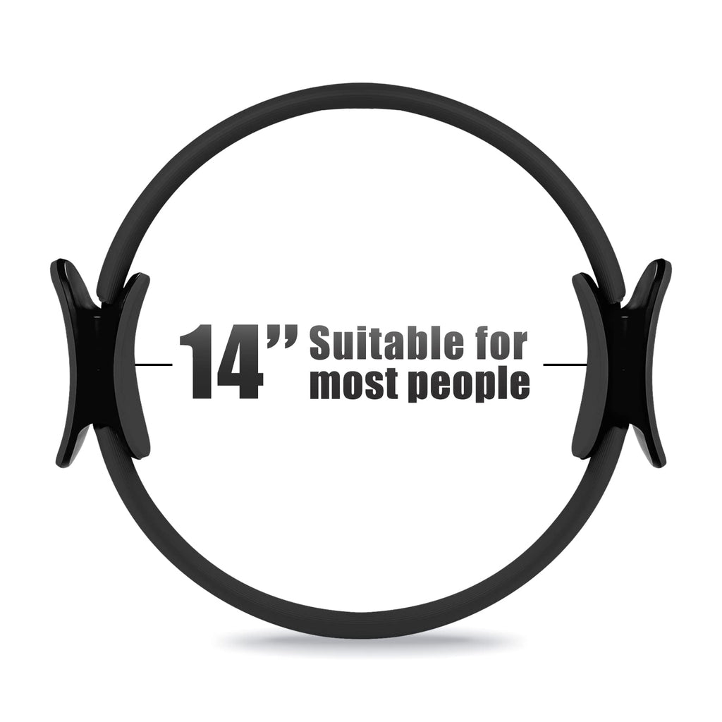 Ritfit Pilates Ring Circle- 14 Inch Magic Fitness Circle For Toning Inner & Outer Thighs, Bonus Workout Guide Included (Cyan)