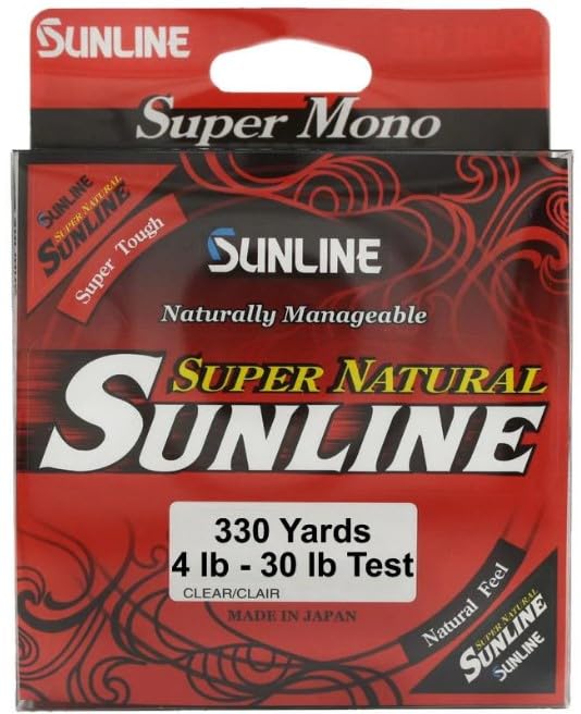Sunline Super Natural Monofilament Fishing Line (Natural Clear, 20-Pounds/330-Yards)