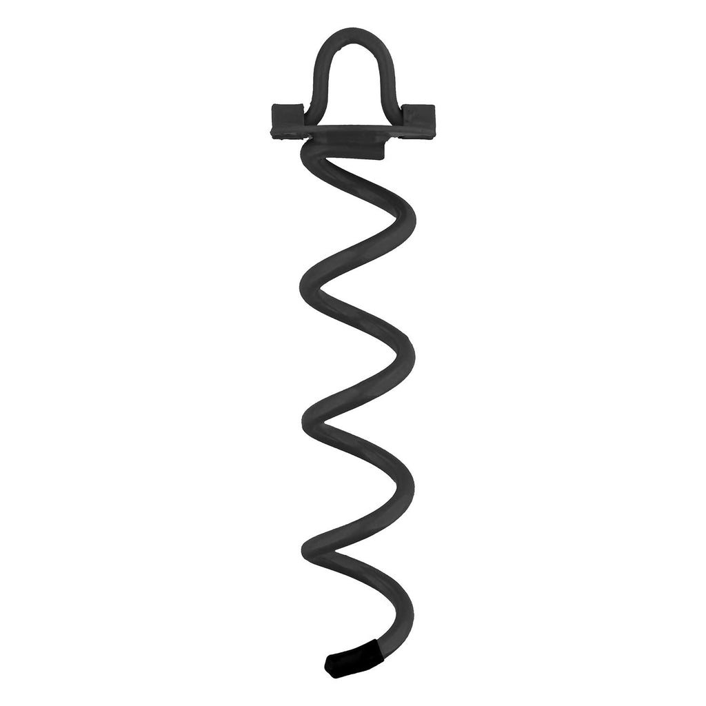 7Penn Spiral Ground Anchors - 10 Inch Black Tent Stakes Heavy Duty Ground Screw Anchor Twist Stakes, 4 Pack