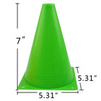 Mirepty 7 Inch Plastic Traffic Cones Sport Training Agility Marker Cone For Soccer, Skating, Football, Basketball, Indoor And Ou