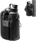 Kanhom Magnetic Gym Bottle Holder Bag With Storage Pockets & Zipper Compartments  Water Bottle Carrier Sleeve With Phone Pocket