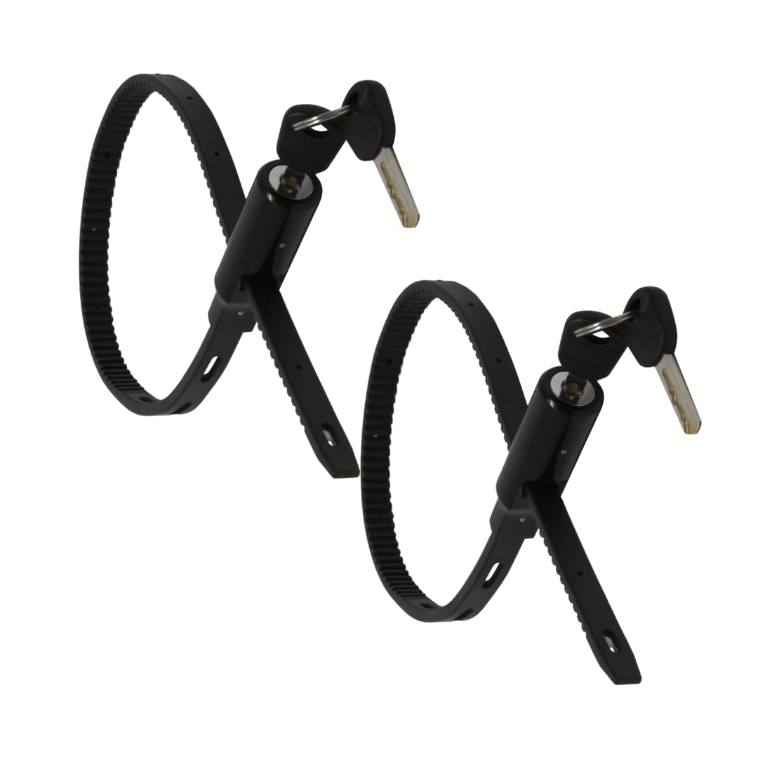 Urban August Adjustable Zip Tie Lock For Refrigerator Door Cabinet Bike Stroller Helmet - Multi-Purpose Keyed French Door Lock -