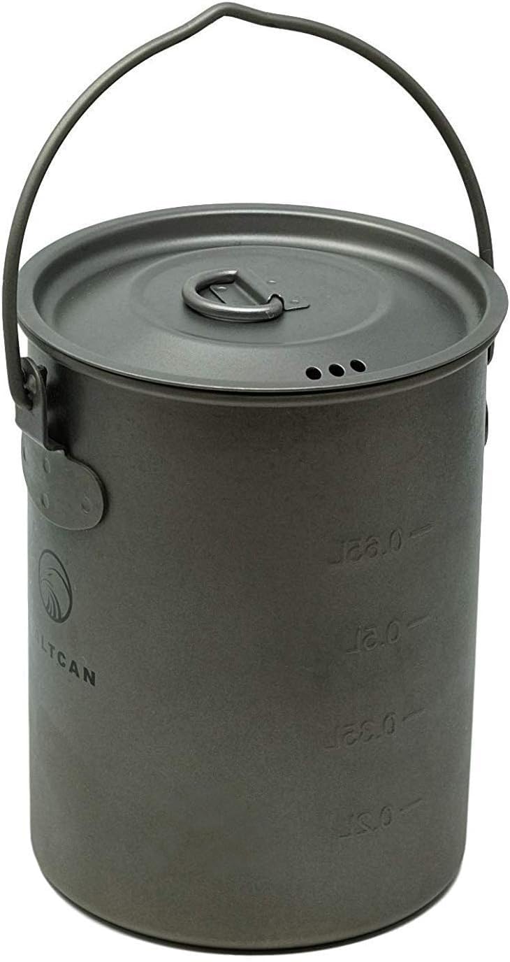 Valtcan 900Ml Titanium Pot Backpacking Mug 30Oz 0.95Qt