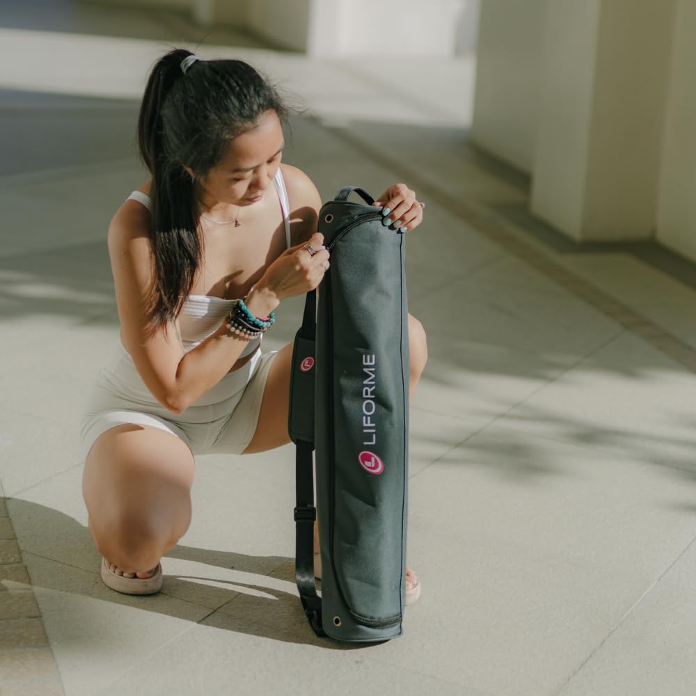 Liforme Printed Yoga Mat Collection - Free Yoga Bag, Patented Alignment System, Warrior-Like Grip, Non-Slip, Eco-Friendly, Biode